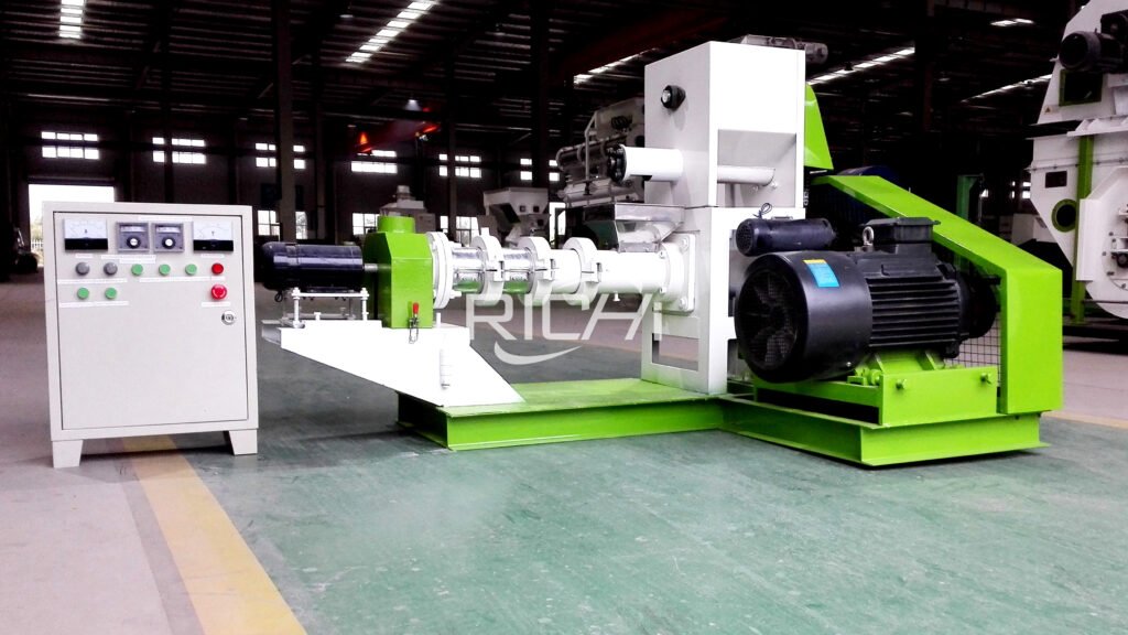 Feed extruder for shrimp feed processing