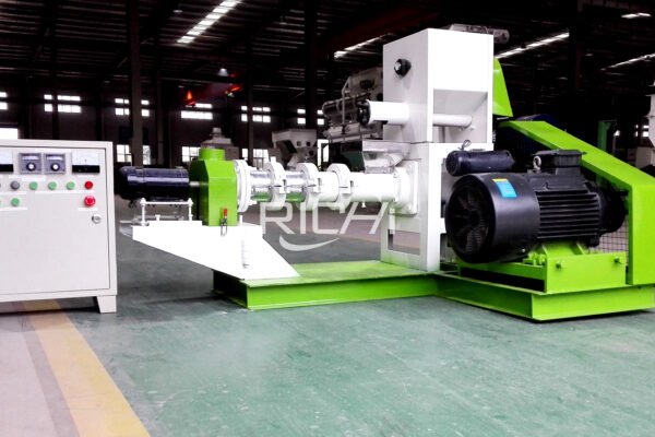 Feed extruder for shrimp feed processing